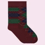 Uzun Konç Soket Çorap - Baklava Desenli Tasarım - Görsel 32