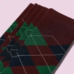 Uzun Konç Soket Çorap - Baklava Desenli Tasarım - Görsel 31