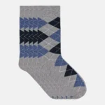 Uzun Konç Soket Çorap - Baklava Desenli Tasarım - Görsel 28