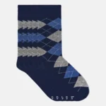 Uzun Konç Soket Çorap - Baklava Desenli Tasarım - Görsel 16