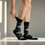 Uzun Konç Soket Çorap - Baklava Desenli Tasarım - Görsel 6