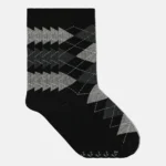 Uzun Konç Soket Çorap - Baklava Desenli Tasarım - Görsel 8